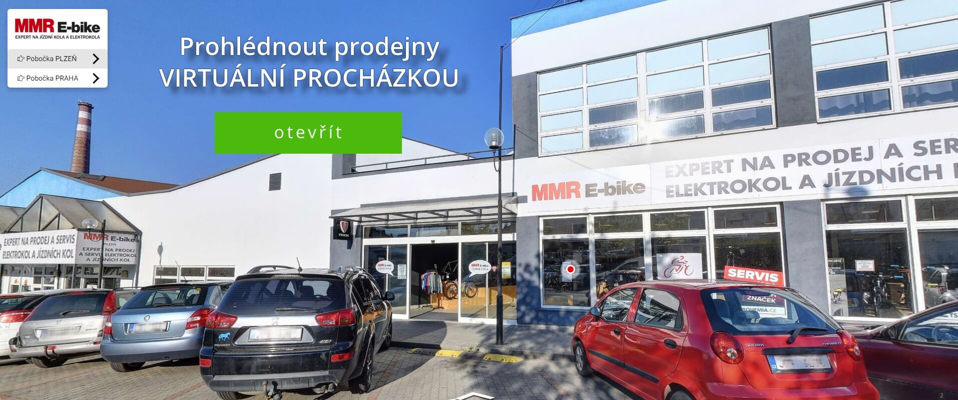 Virtuální prohlídka prodejen MMR Ebike (Plzeň a Praha)